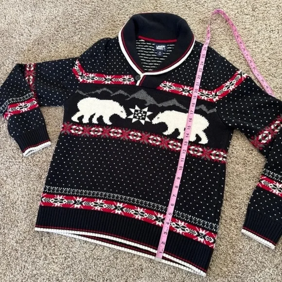 Lands' End Sweater Fair Isle Polar Bear Wool Blend
Men’s Medium/ Women’s L/XL - Picture 9 of 12